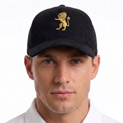 SCC Cricket Black Mesh Cap