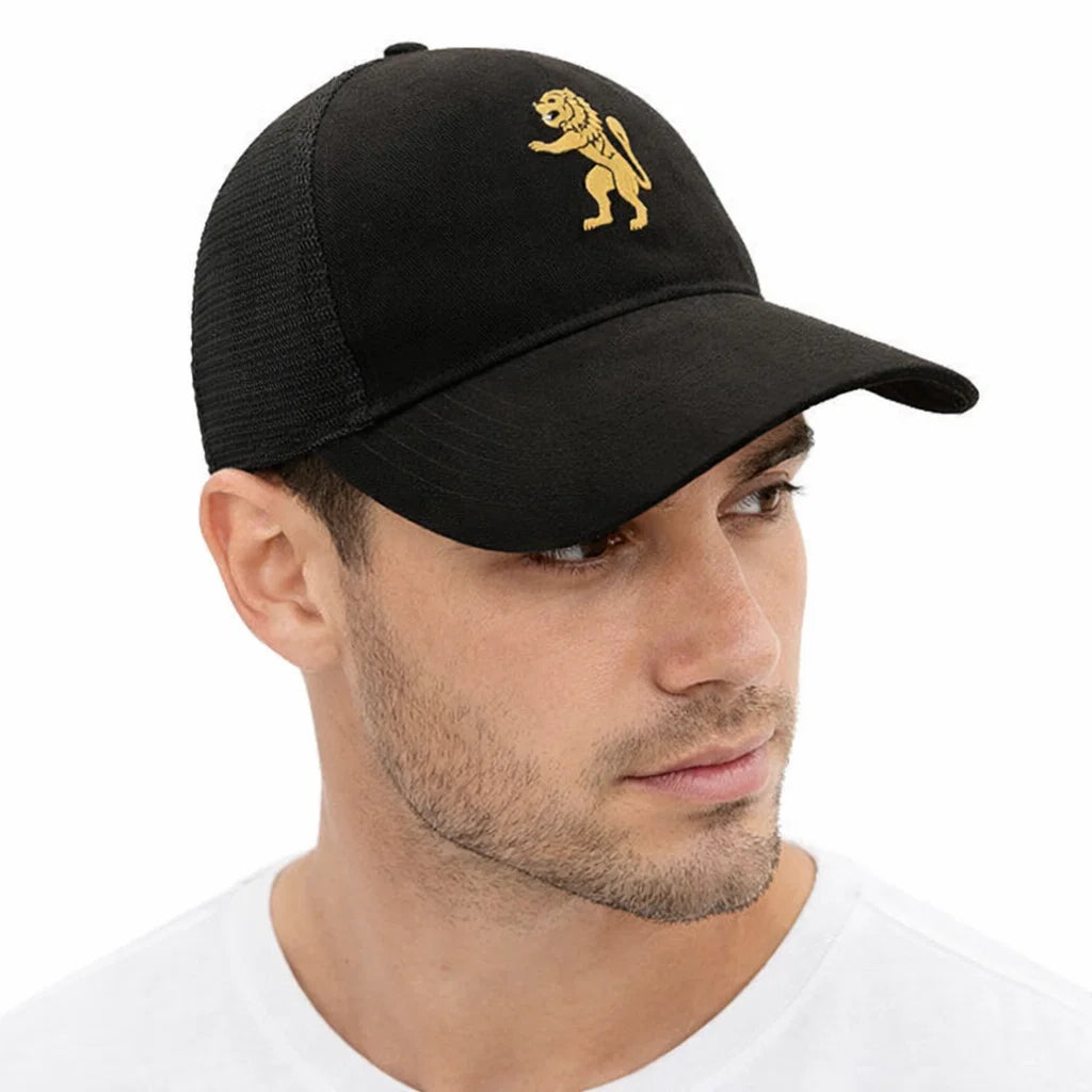 SCC Cricket Black Mesh Cap